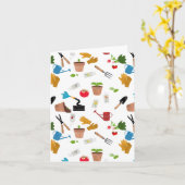 ガーデニングツールプラントガーデナー子供部屋パターン カード (黄色い花)