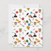 ガーデニングツールプラントガーデナー子供部屋パターン ノートカード (裏面)