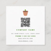 ガーデニングツールプラントガーデナー子供部屋 スクエア名刺 (裏面)