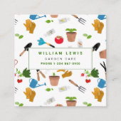 ガーデニングツールプラントガーデナー子供部屋 スクエア名刺 (正面)