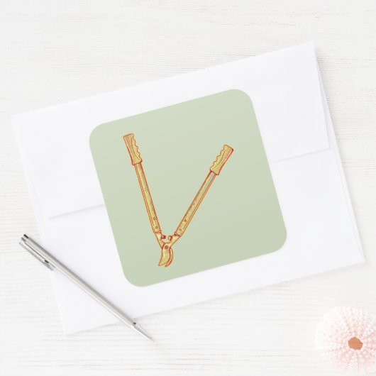 ガーデニングツールロッパー スクエアシール (封筒)