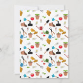 ガーデニングツール植物ガーデナー園芸パターン 招待状 (裏面)