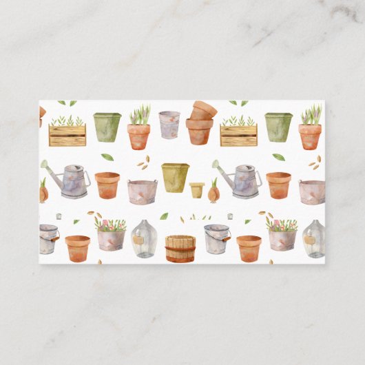 ガーデニングツール水彩名刺 名刺 (裏面)