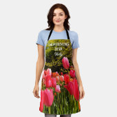 ガーデニングディーバオールオーバープリントエプロン エプロン (着用した状態)