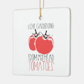 ガーデニングトマト庭師ギフト セラミックオーナメント (左)