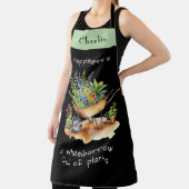 ガーデニングハピネス引用文花輪 エプロン (インサイチュ)
