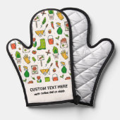 ガーデニングパターン、ガーデナー用ギフトカスタム文字 鍋つかみ (正面/裏面)