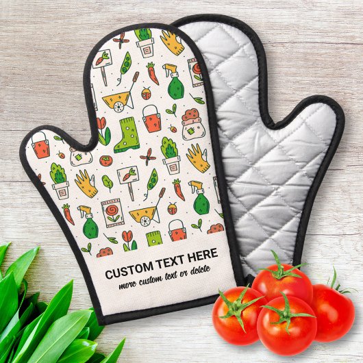 ガーデニングパターン、ガーデナー用ギフトカスタム文字 鍋つかみ