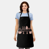 ガーデニングパーソナライズされたガーデナーバラ金ゴールド名 エプロン (着用した状態)