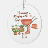 ガーデニングパーソナライズされたクリスマス装飾品 セラミックオーナメント (左)