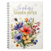 ガーデニングパーソナライズされたフローラ手帳 ノートブック (正面)