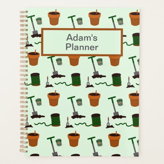 ガーデニングパーソナライズされたプランナー プランナー手帳 (正面)