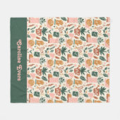 ガーデニングパーソナライズされた フリースブランケット (正面(横))