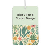 ガーデニングビジネスQRコードのプロモモダンーション カーエアーフレッシュナー (正面)