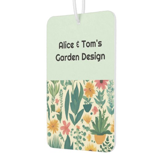 ガーデニングビジネスQRコードのプロモモダンーション カーエアーフレッシュナー (左)