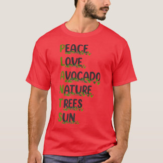 ガーデニングプラントピースラブアボカド自然ツリーSu Tシャツ