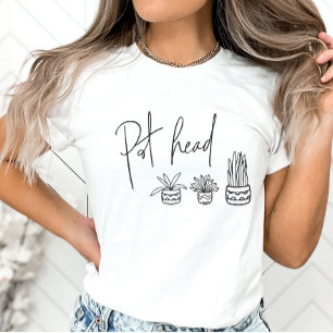ガーデニングポットヘッドパンシャツおもしろい、植物 Tシャツ