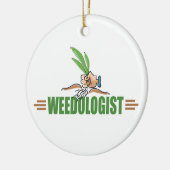 ガーデニングユーモアのある セラミックオーナメント (左)