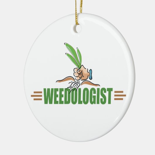 ガーデニングユーモアのある セラミックオーナメント (左)