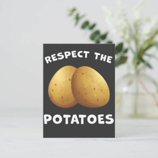 ガーデニングユーモアはジャガイモ園作家を尊敬する ポストカード (スタンド正面)