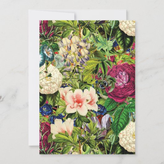 ガーデニングレディ60thバースデーパーティーヴィンテージフローラ 招待状 (裏面)