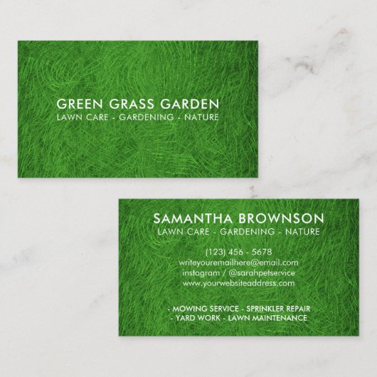 ガーデニングローングラスサッカーフィールド 名刺 (正面/裏面)