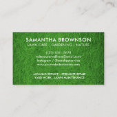 ガーデニングローングラスサッカーフィールド 名刺 (裏面)