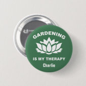 ガーデニング名前をカスタムするとカラーボタン 缶バッジ (正面&裏面)