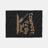 ガーデニング堆肥 フリースブランケット (正面(横))