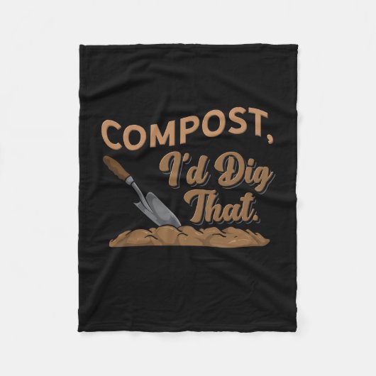 ガーデニング堆肥 フリースブランケット (正面)
