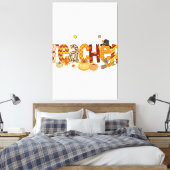 ガーデニング大好きガーデニングと私の犬植物愛好家 キャンバスプリント (インサイチュ (寝室))