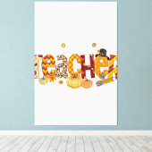 ガーデニング大好きガーデニングと私の犬植物愛好家 キャンバスプリント (インサイチュ (ウッドフロア))