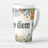 ガーデニング好きのためのマグカップ "Carpe Diem" カフェラテマグ (右アングル)