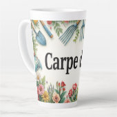 ガーデニング好きのためのマグカップ "Carpe Diem" カフェラテマグ (左アングル)