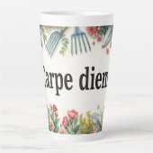 ガーデニング好きのためのマグカップ "Carpe Diem" カフェラテマグ (正面)
