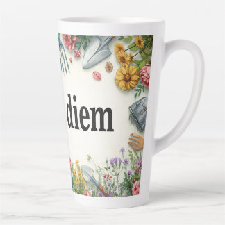 ガーデニング好きのためのマグカップ "Carpe Diem" カフェラテマグ