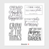 ガーデニング引用文シール シール (シート)