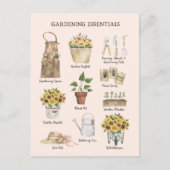 ガーデニング必須ひまわりガーデン用具クリーム ポストカード (正面)