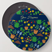 ガーデニング愛好家ガーデニング植物愛好家の園芸栽培 缶バッジ (正面&裏面)