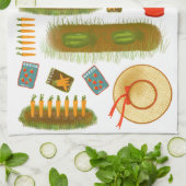 ガーデニング愛 キッチンタオル (折り畳み)