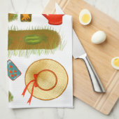 ガーデニング愛 キッチンタオル (四つ折り)