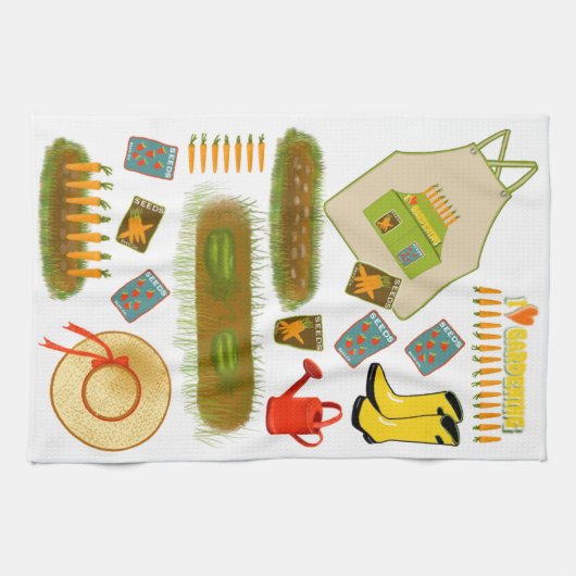 ガーデニング愛 キッチンタオル (横)