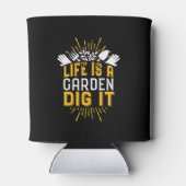 ガーデニング感動的引用文ライフそれを掘る庭 缶クーラー (裏面)