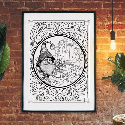 ガーデニング格言大人着色 ポスター