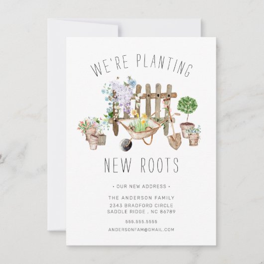 ガーデニング植栽の新しいルーツの動きの発表 案内状 (正面)