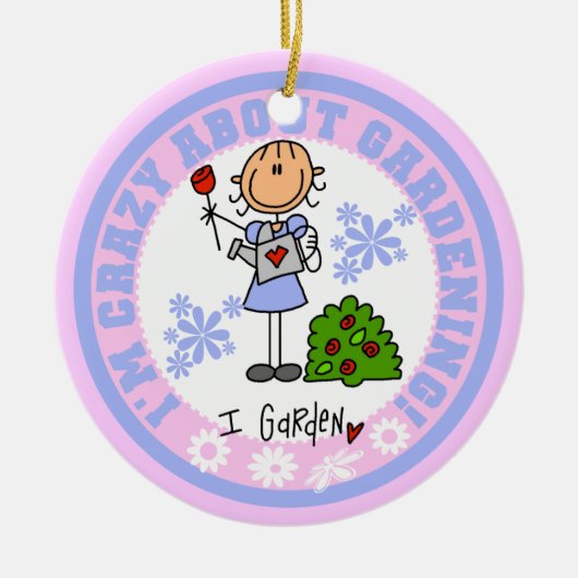ガーデニング熱狂するについて セラミックオーナメント (正面)