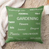 ガーデニング用語の枕 ガーデナー 緑の庭の愛好家 クッション (ブランケット)