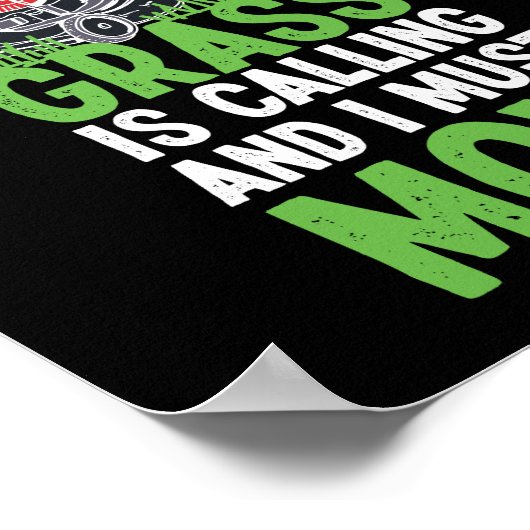 ガーデニング芝刈り草が呼んでいる私 ポスター (角)