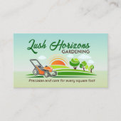 ガーデニング芝生気に造園 名刺 (正面)