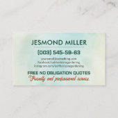 ガーデニング芝生気に造園 名刺 (裏面)